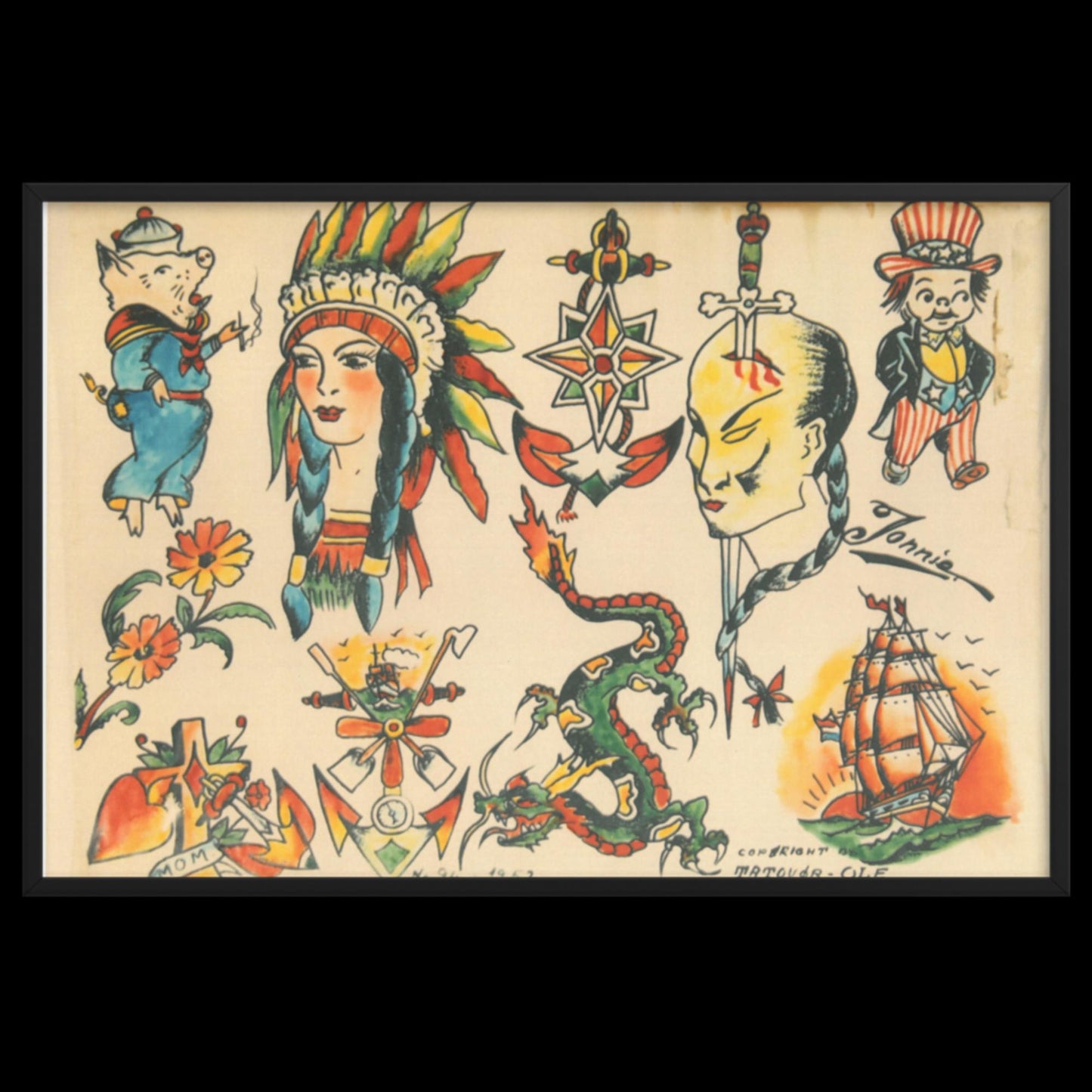 Framed matte paper poster