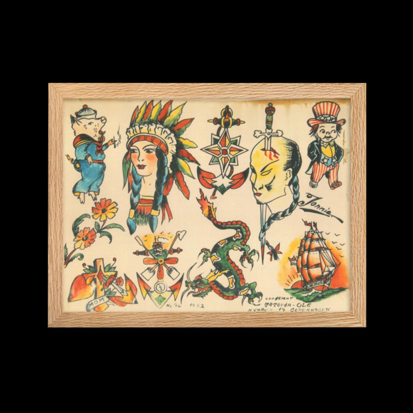 Framed matte paper poster