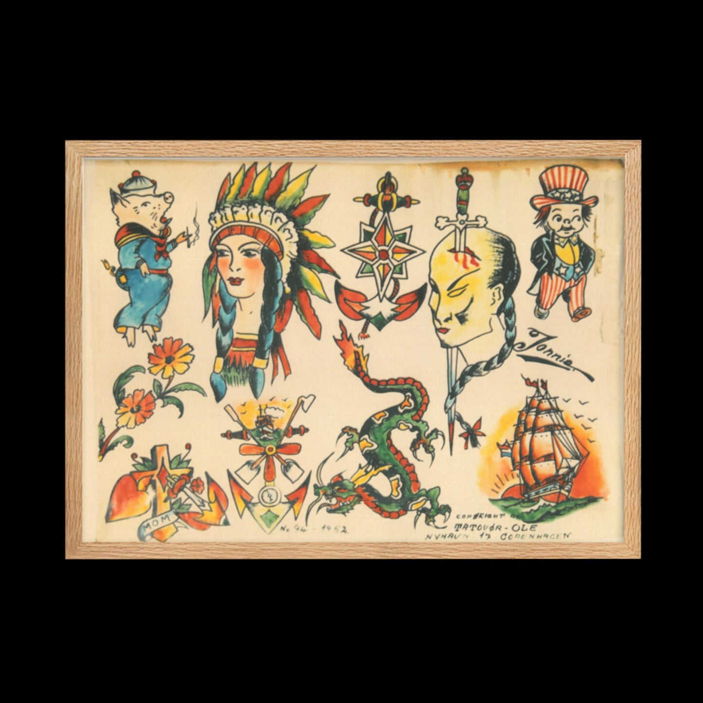 Framed matte paper poster