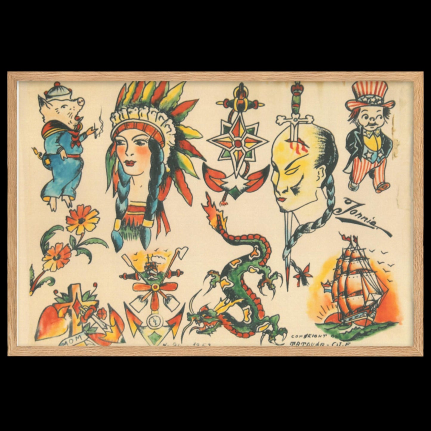 Framed matte paper poster