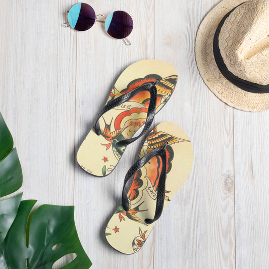 Tattoo Ole Flip-Flops with True Love design