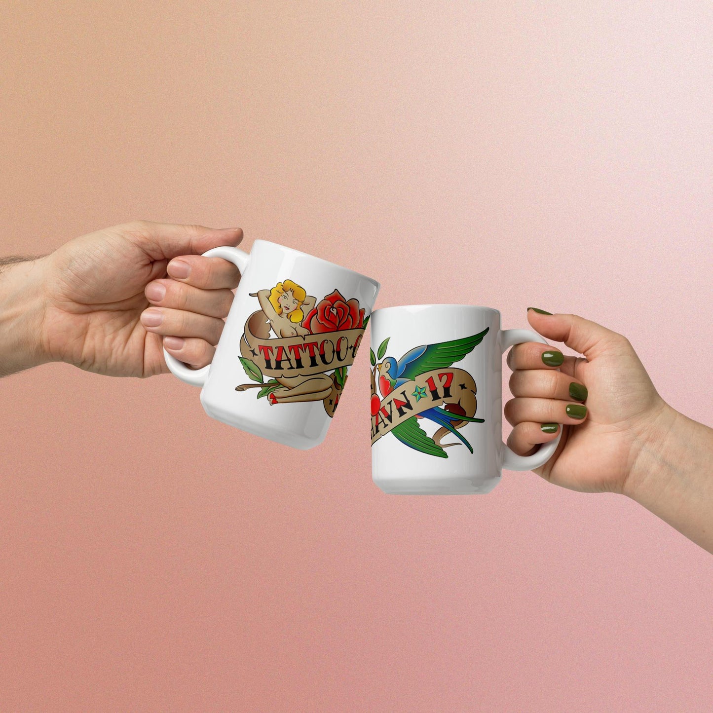 Tattoo Ole - White glossy mug