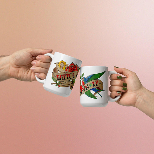 Tattoo Ole - White glossy mug