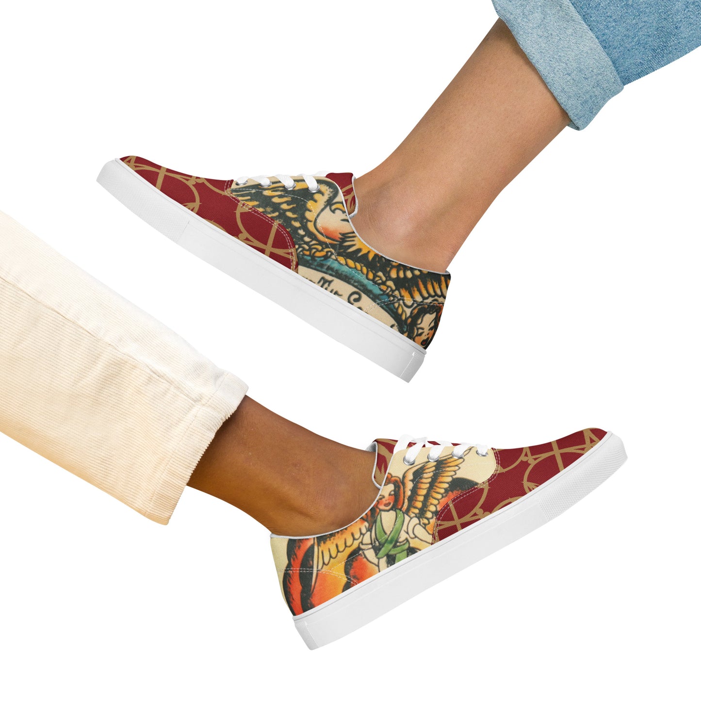 Tattoo Ole/ Nyhavn 17 - Women’s lace-up canvas shoes