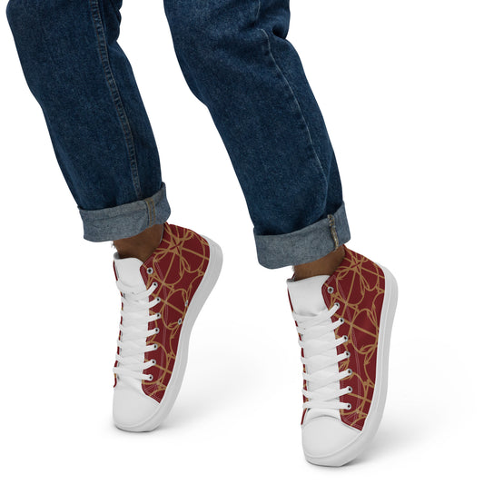 Nyhavn 17 - Men’s high top red canvas shoes