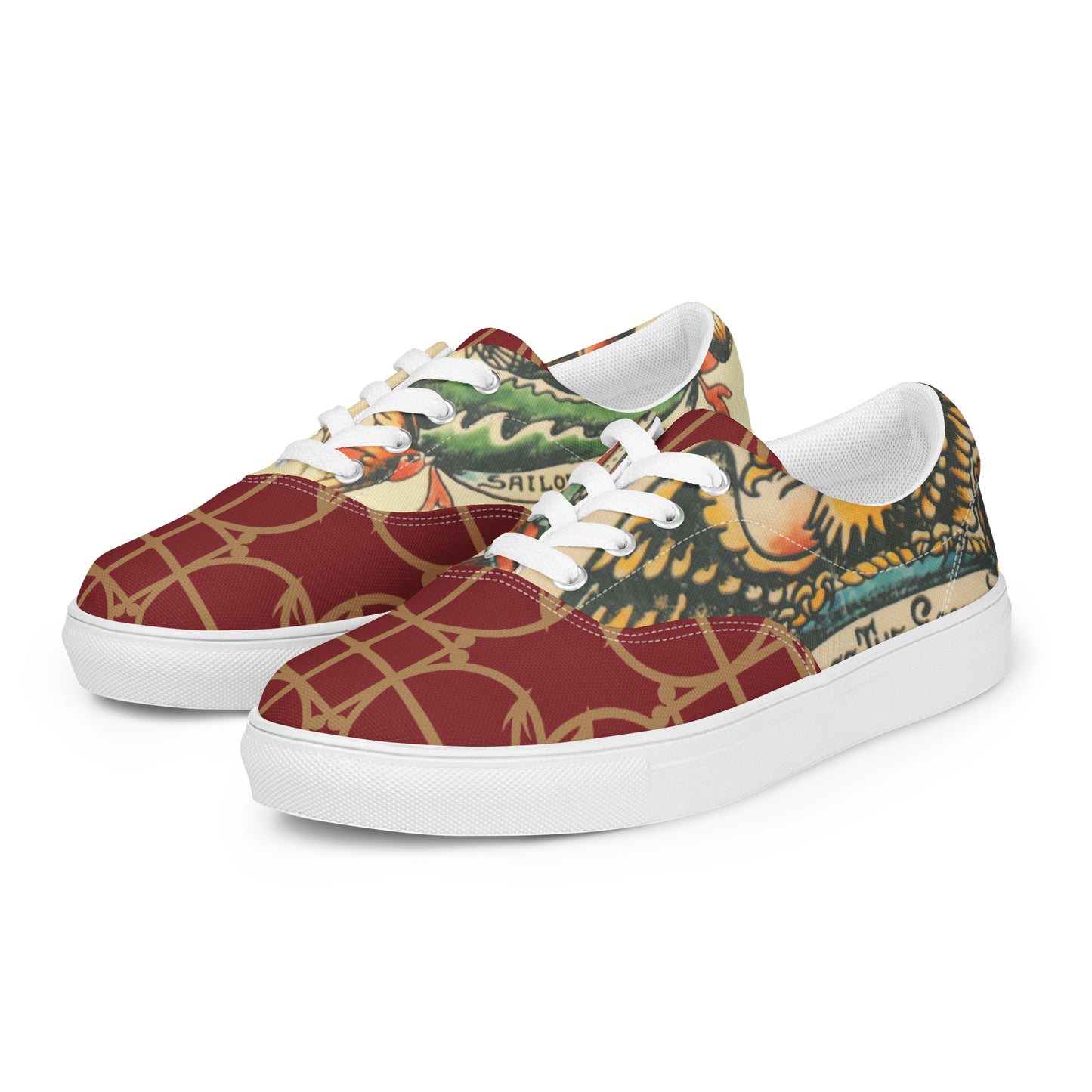 Tattoo Ole/ Nyhavn 17 - Women’s lace-up canvas shoes