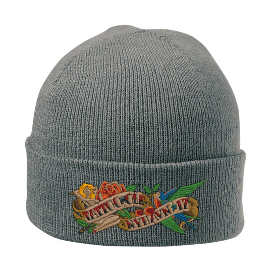 Beanie with Tattoo Ole & Nyhavn 17 grey with trim