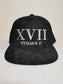 Nyhavn 17 cap - Black cap with white XVII text front