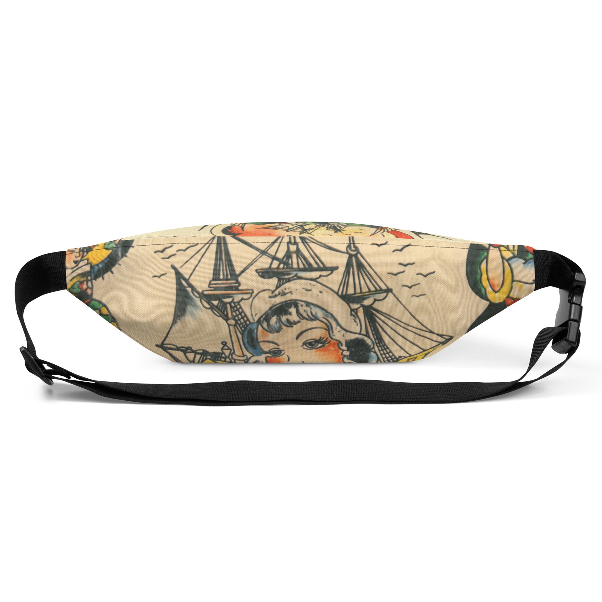 Fanny pack with unique ship design for safe keeping back