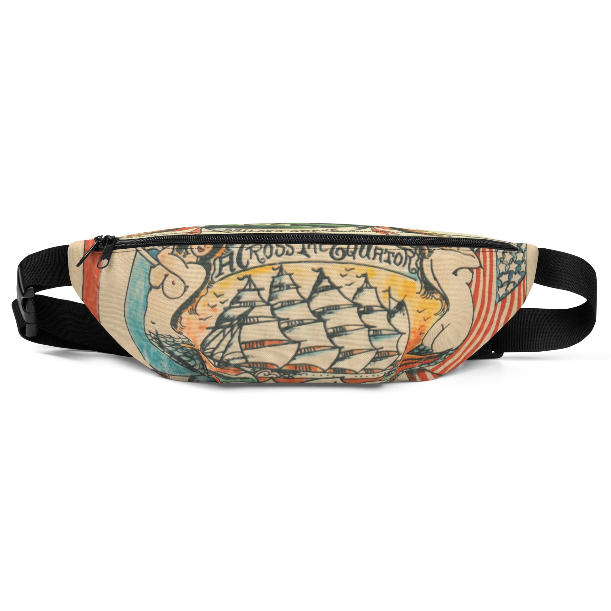 Fanny pack with unique ship design for safe keeping front