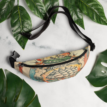 Fanny pack with unique ship design for safe keeping with leaves