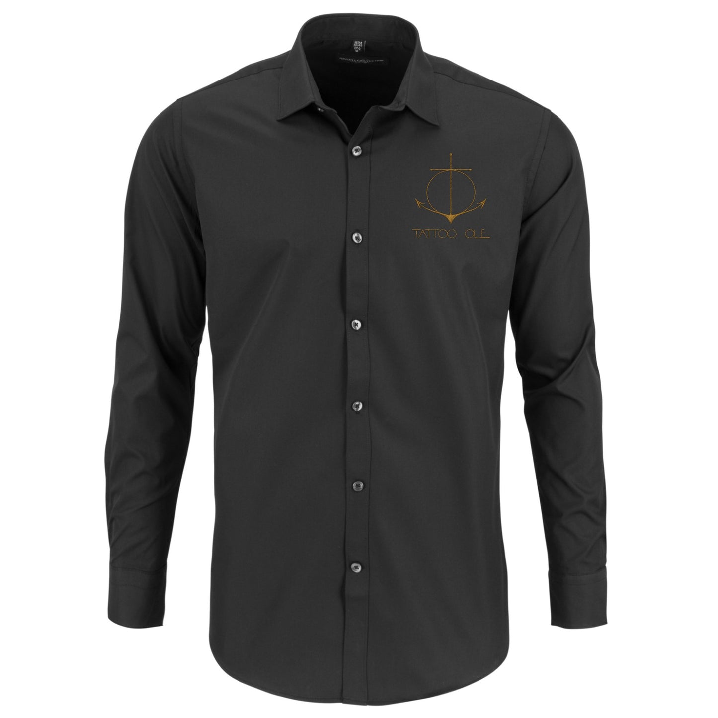 Tattoo Ole slim fit exclusive shirt black with anchor