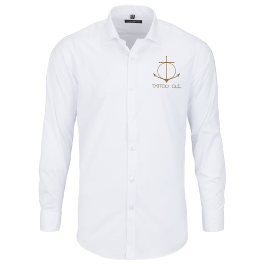 Tattoo Ole slim fit exclusive shirt white with anchor